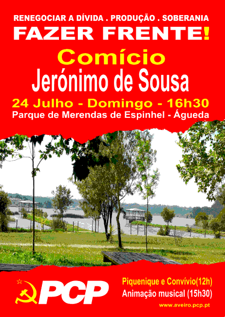 Comício com Jerónimo de Sousa em Águeda
