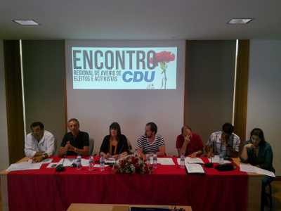 Mesa do Encontro Regional de Activistas e Eleitos CDU - 2014